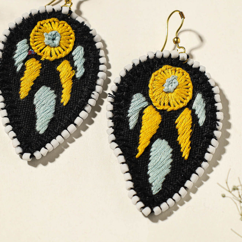 embroidered earrings