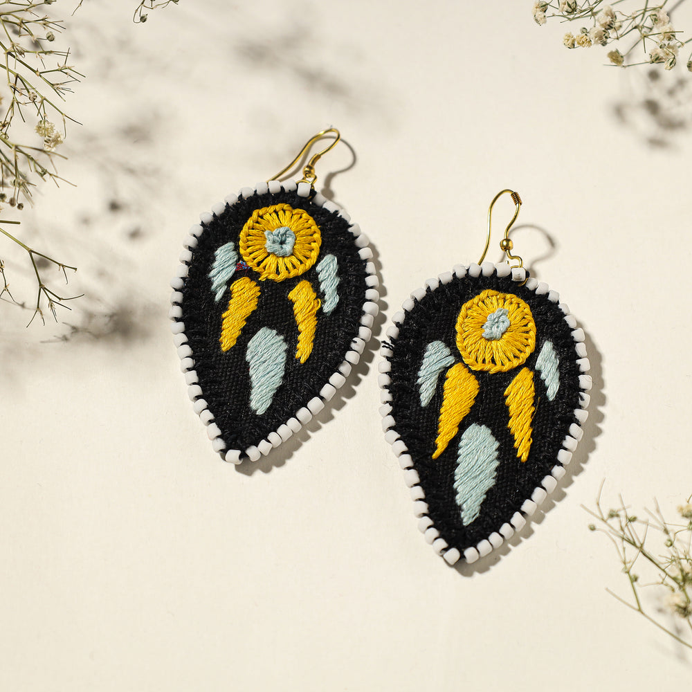 embroidered earrings