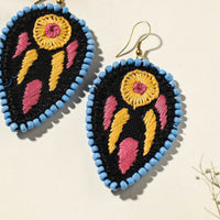 embroidered earrings