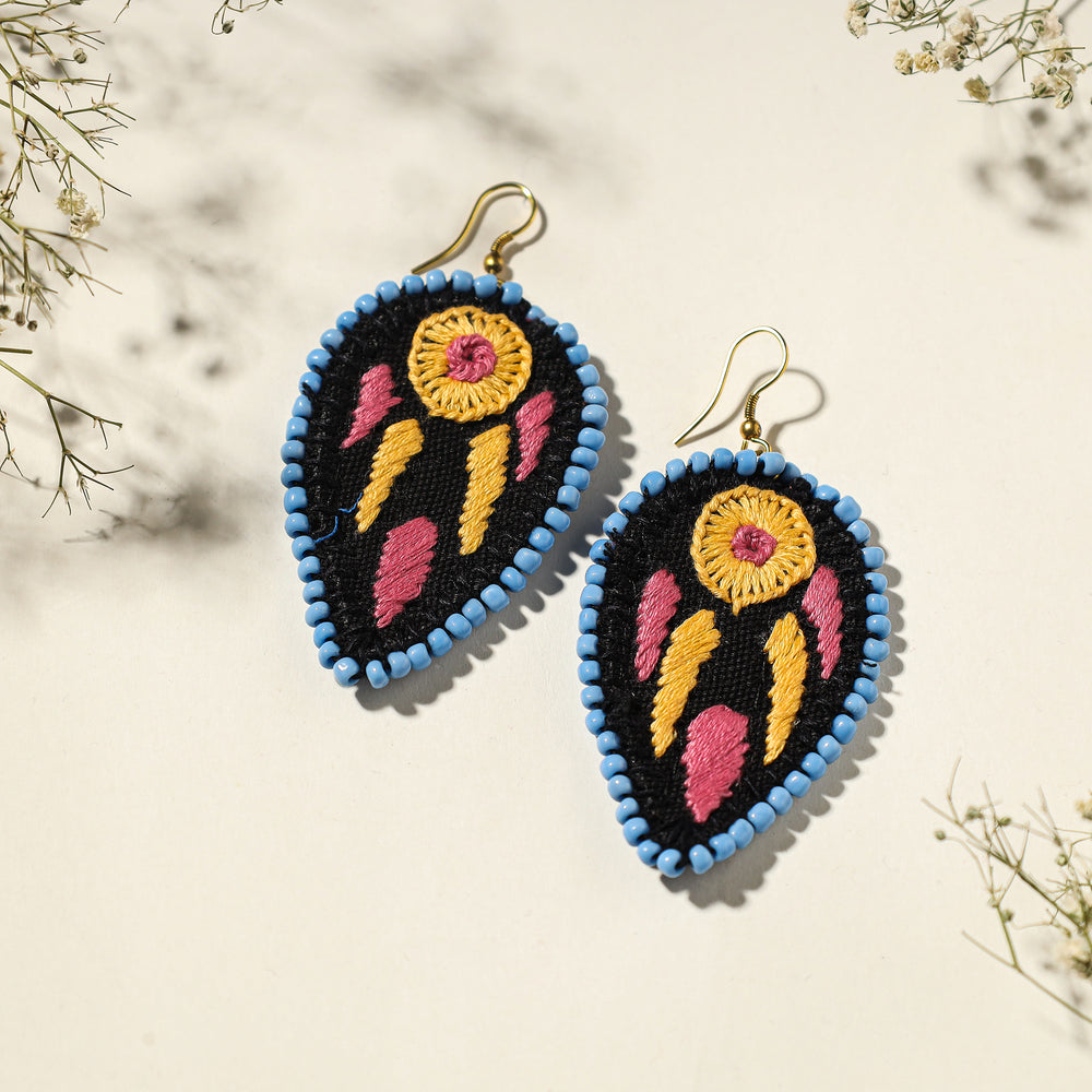 embroidered earrings