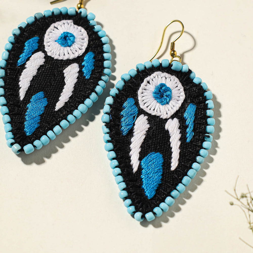 embroidered earrings