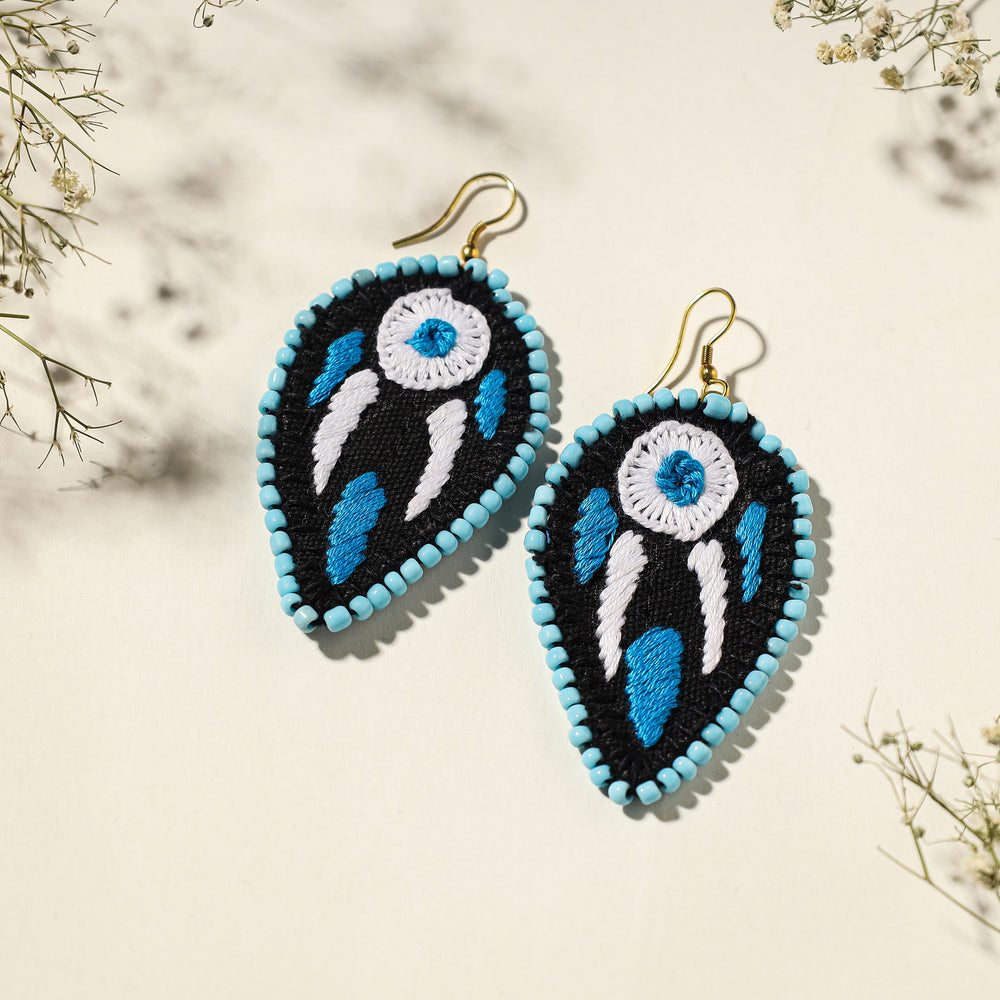 embroidered earrings