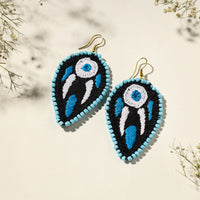 embroidered earrings