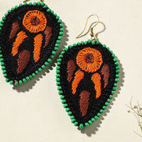 embroidered earrings