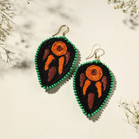 embroidered earrings