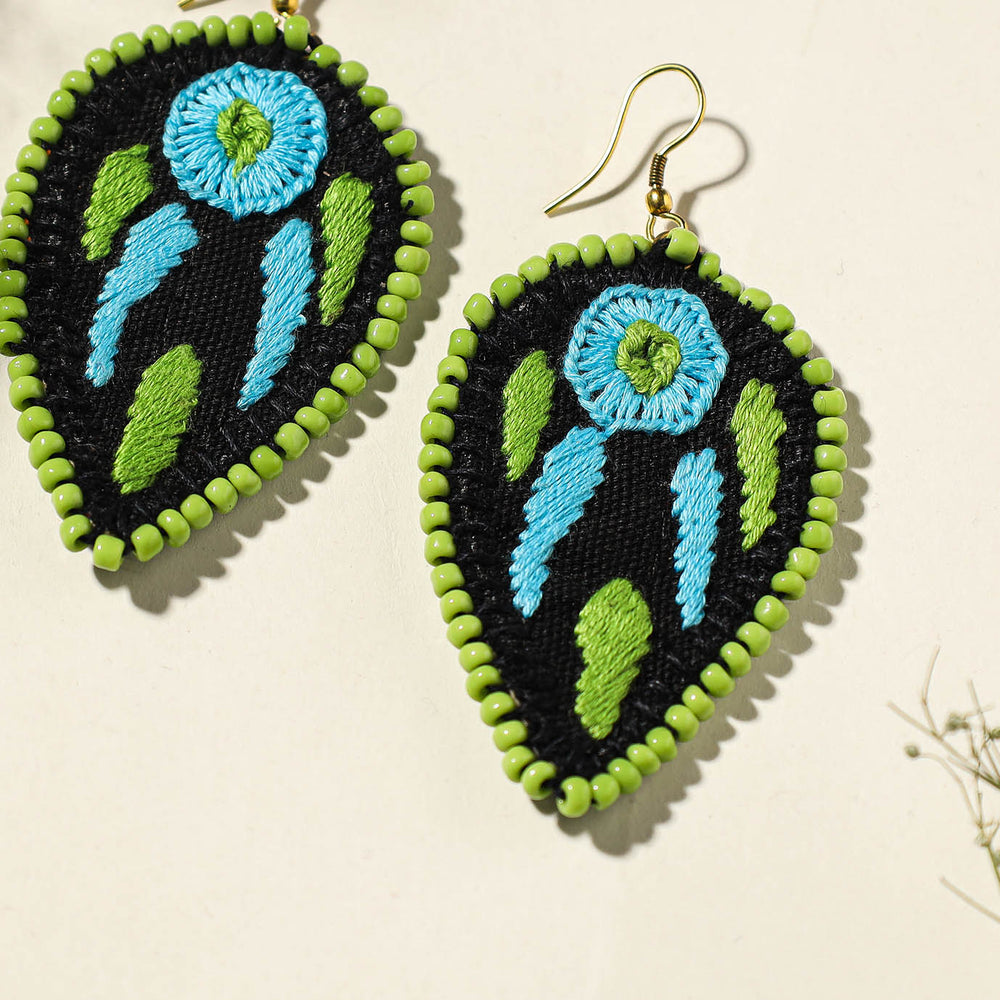 embroidered earrings