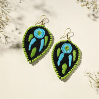 embroidered earrings