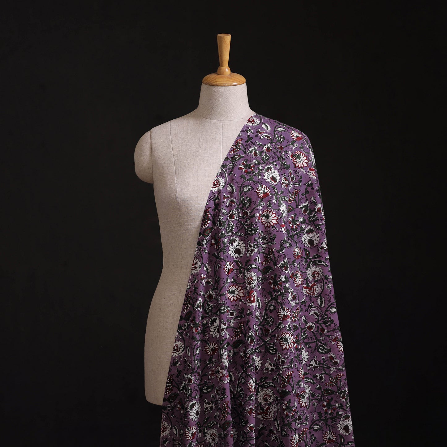 Hand Block Sanganeri Floral Print Cotton Fabric 15