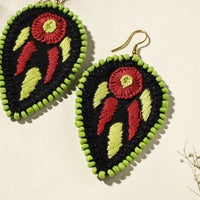 embroidered earrings