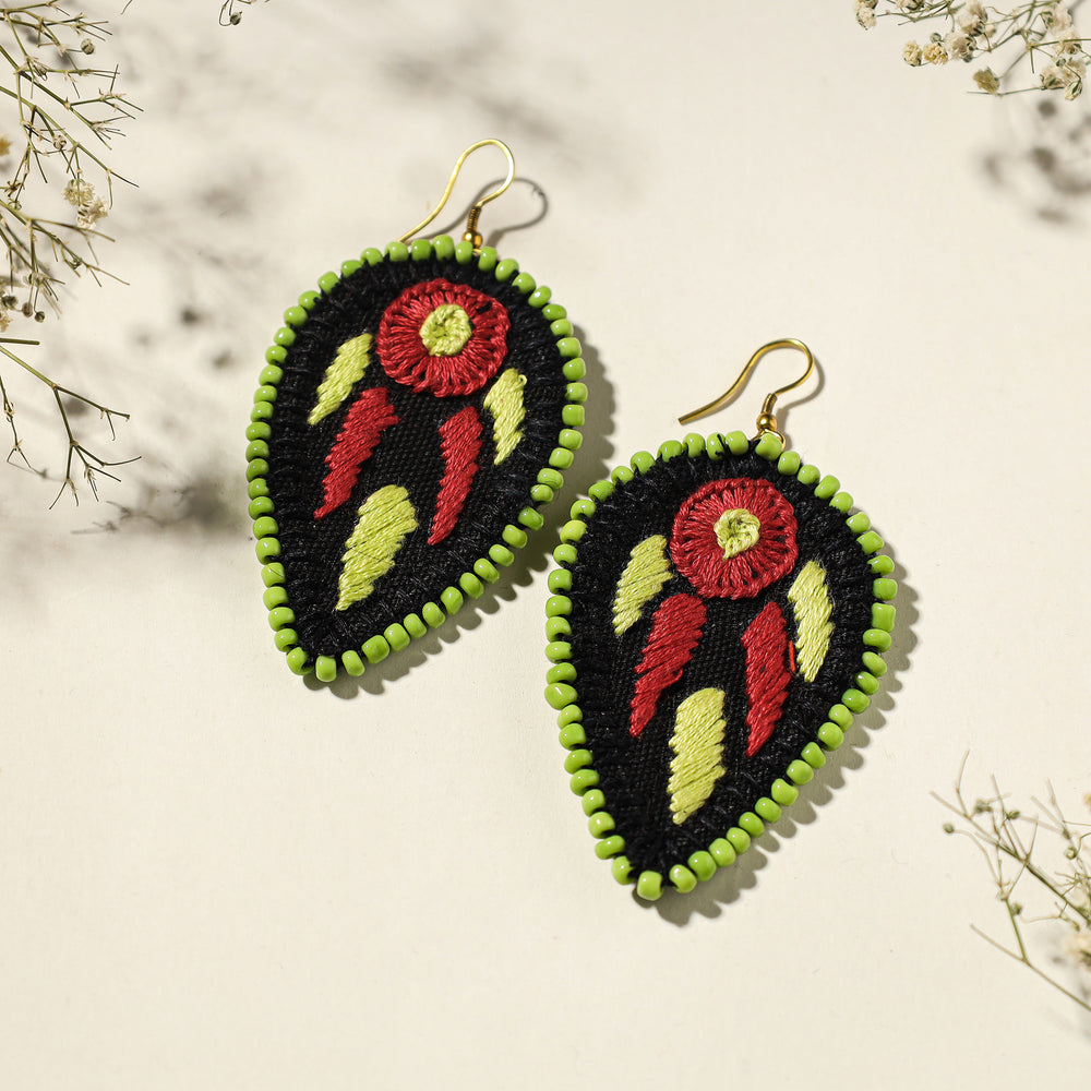 embroidered earrings