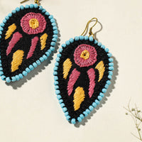 embroidered earrings