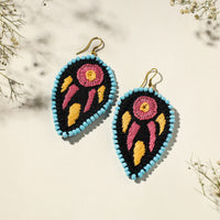 embroidered earrings