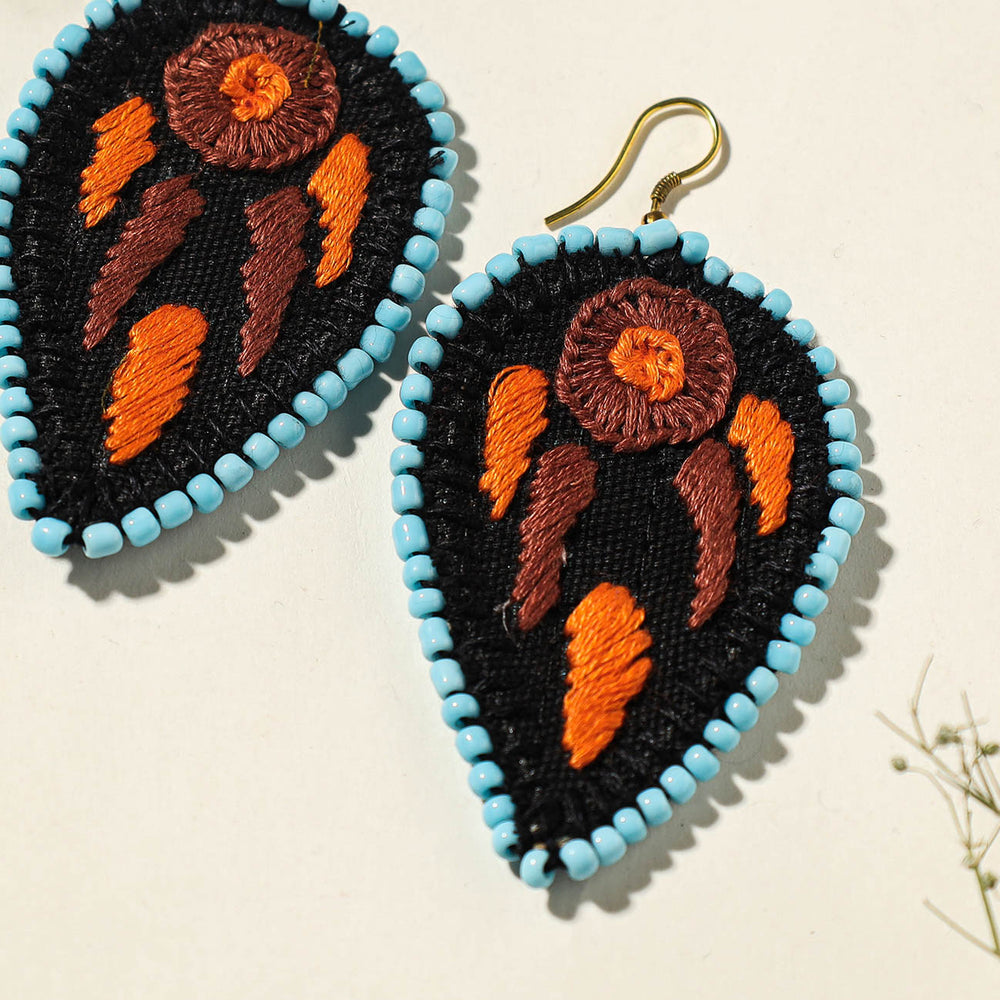 embroidered earrings