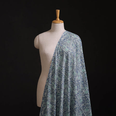 Hand Block Sanganeri Floral Print Cotton Fabric 13