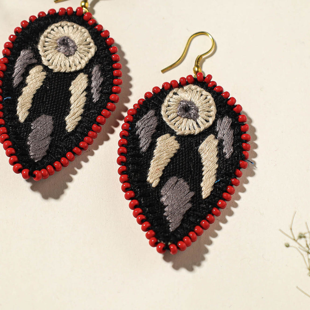 embroidered earrings