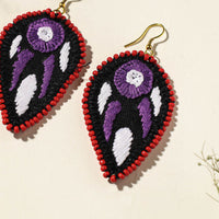 embroidered earrings