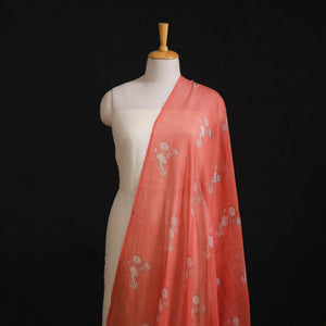 Pink - Hand Block Printed Akola Kota Doria Cotton Fabric 18