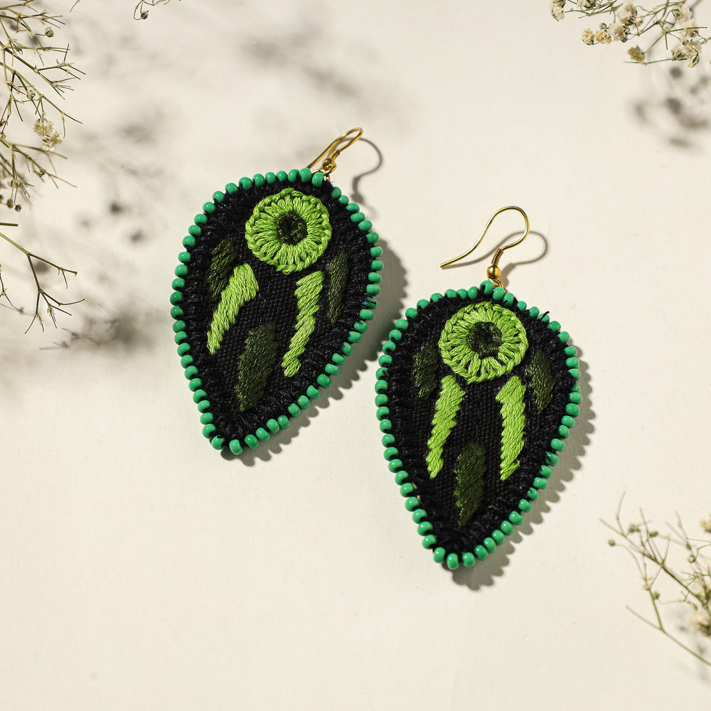 embroidered earrings