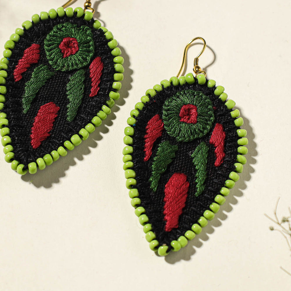 embroidered earrings