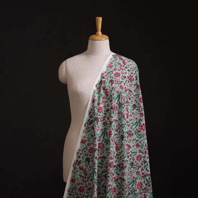 Hand Block Sanganeri Floral Print Cotton Fabric 09