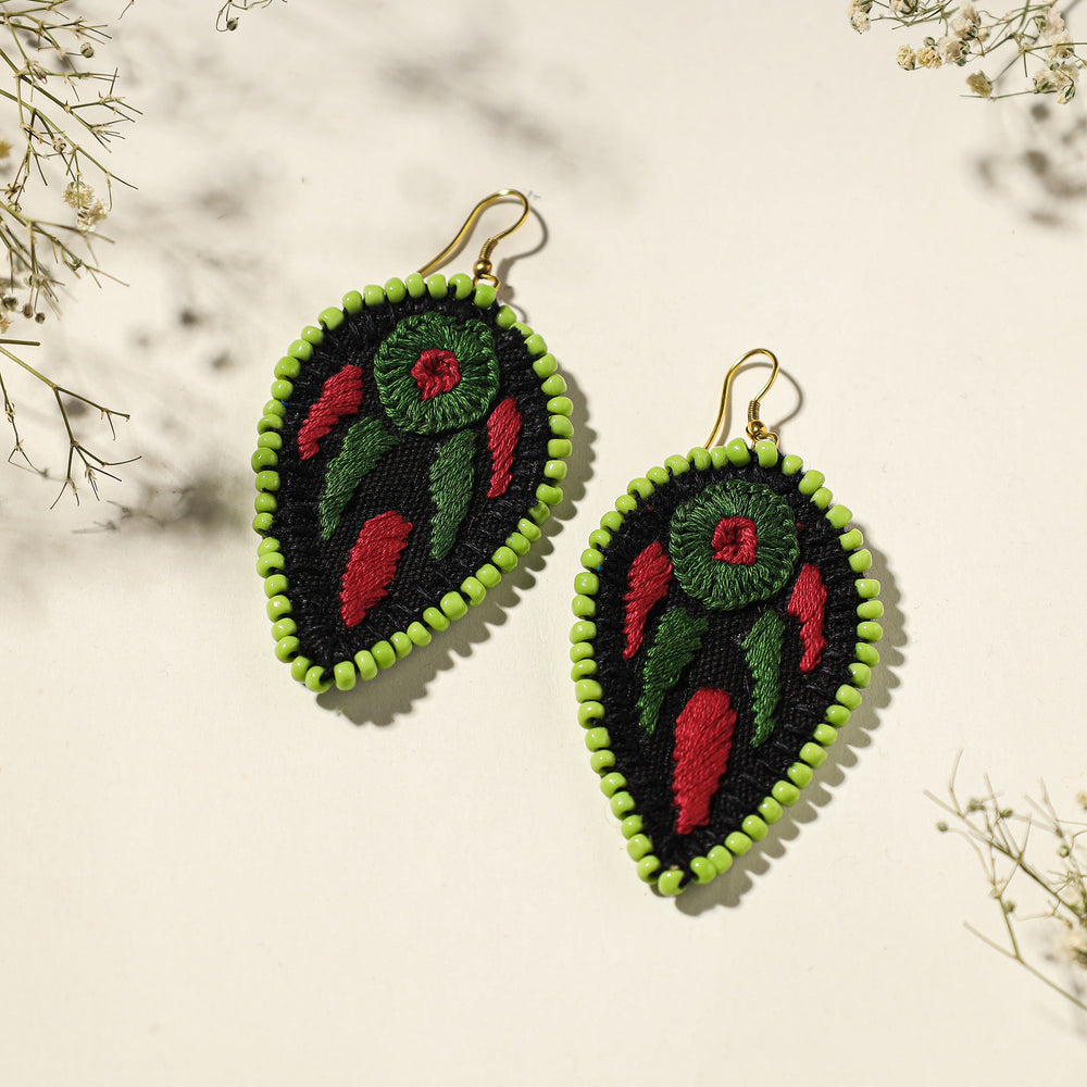 embroidered earrings