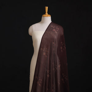 Brown - Hand Block Printed Akola Kota Doria Cotton Fabric 20