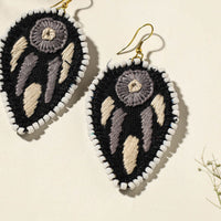 embroidered earrings