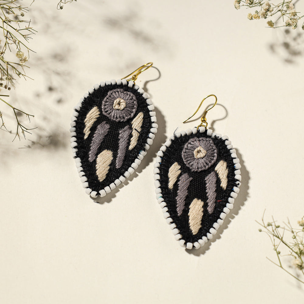 embroidered earrings