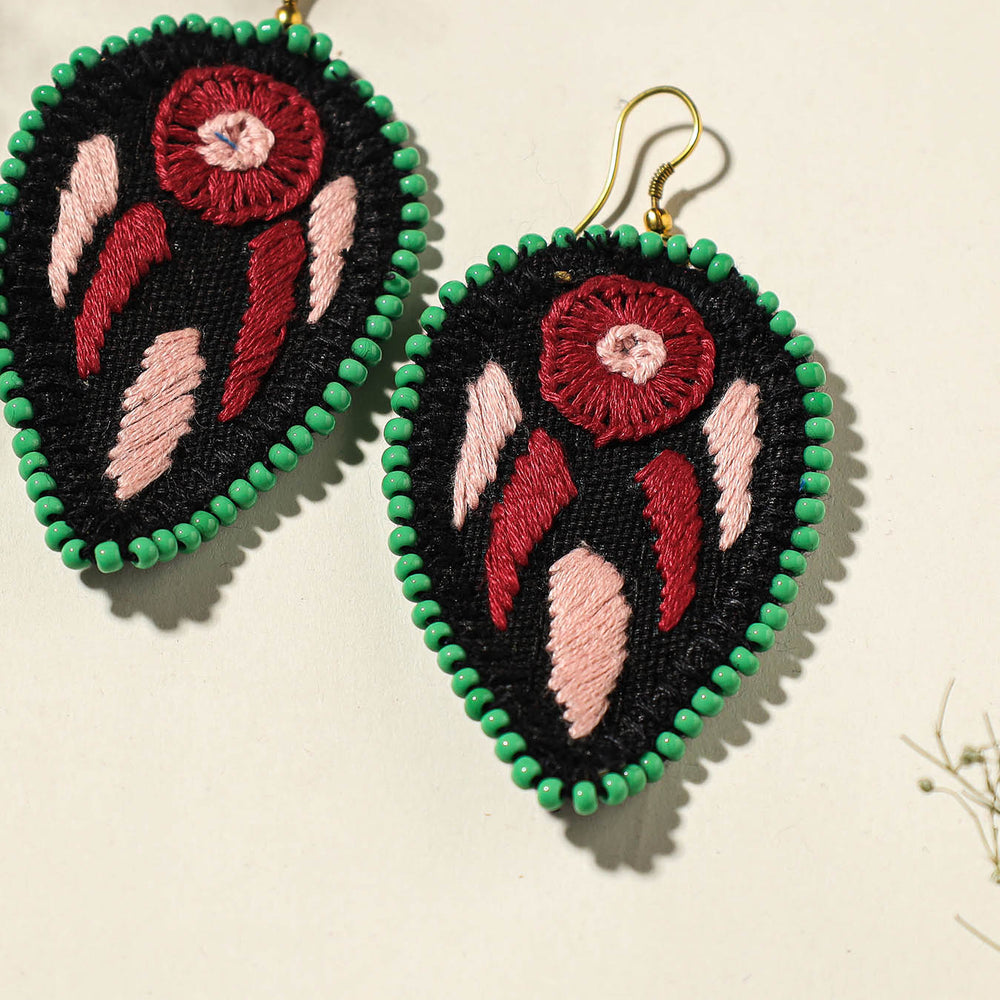 embroidered earrings