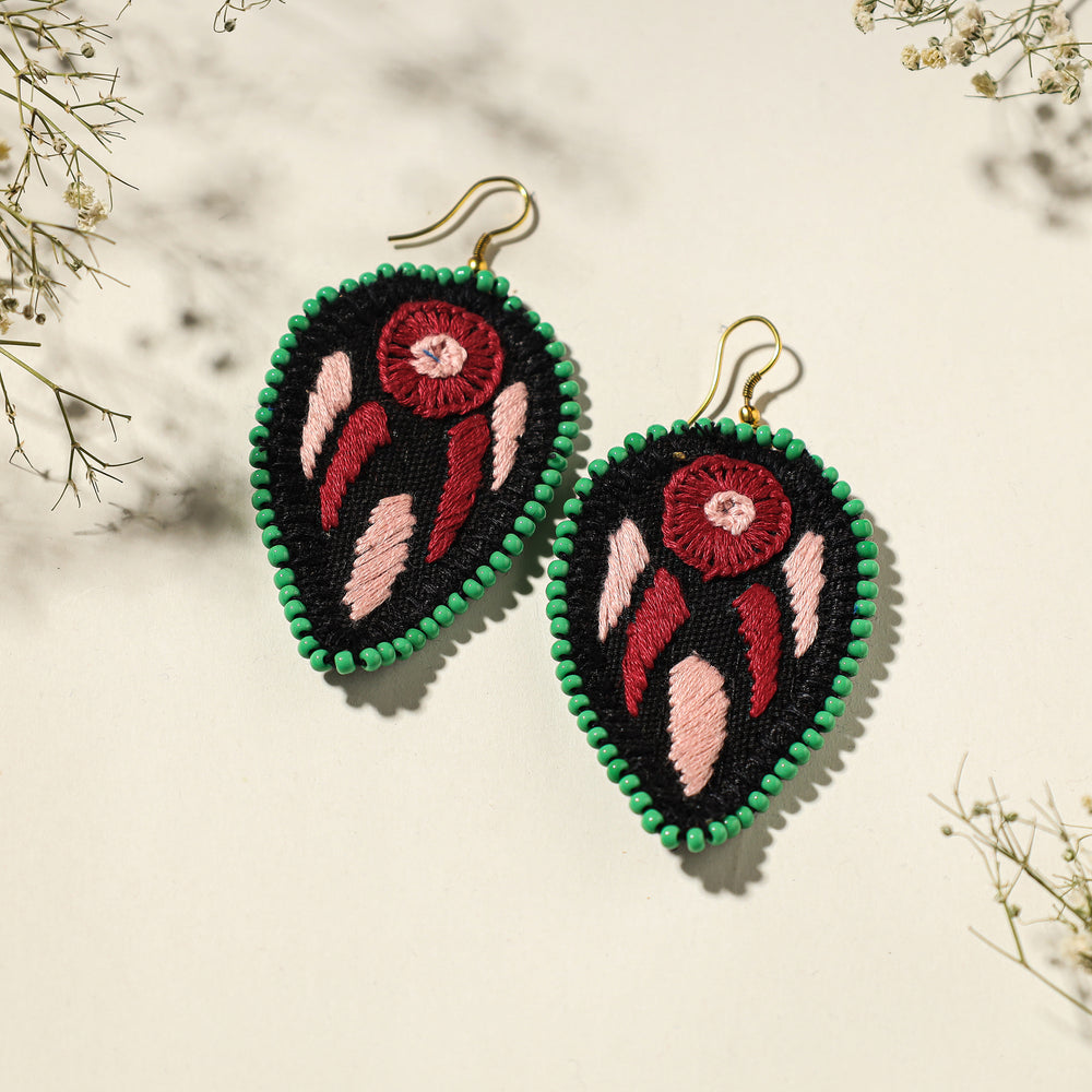 embroidered earrings