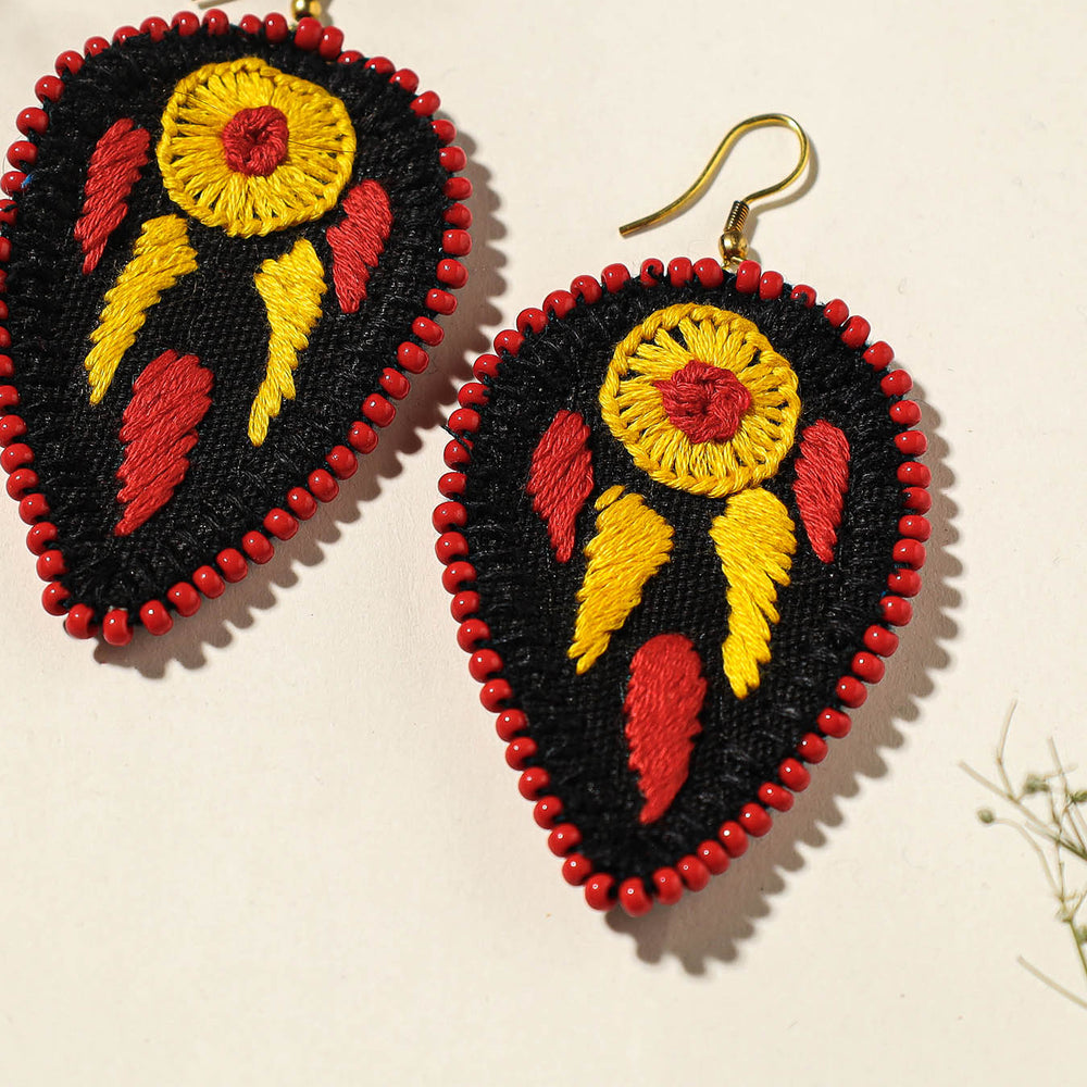 embroidered earrings