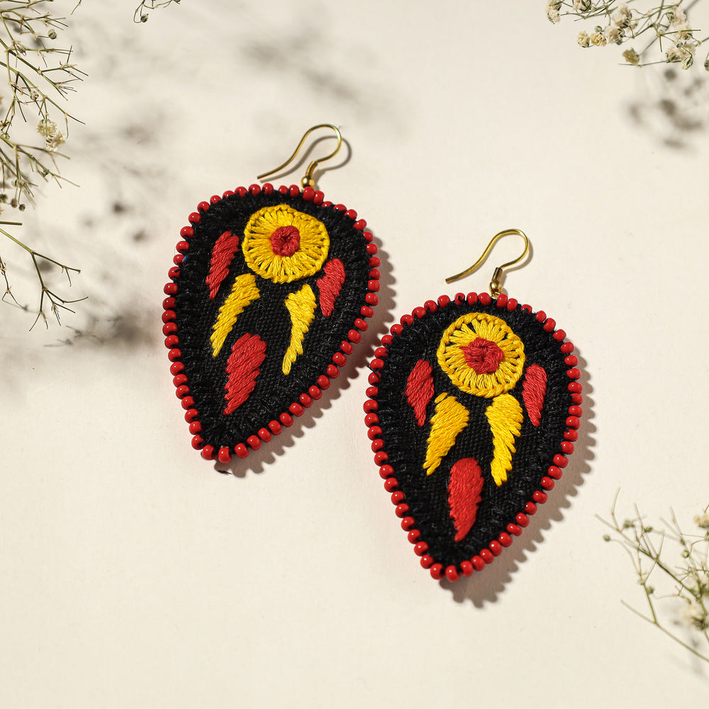 embroidered earrings