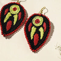 embroidered earrings