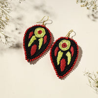 embroidered earrings