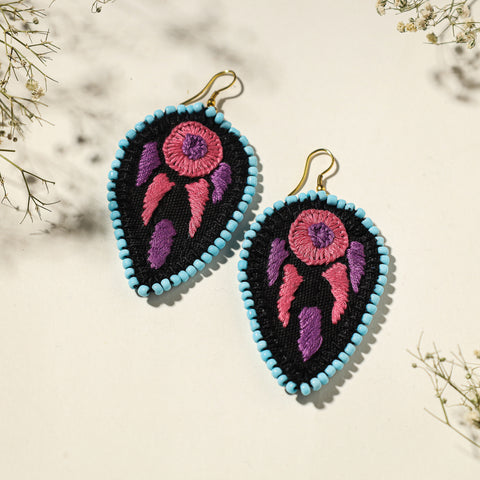 embroidered earrings