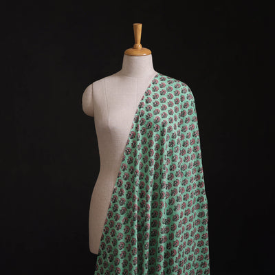Hand Block Sanganeri Floral Print Cotton Fabric 03