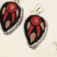 embroidered earrings