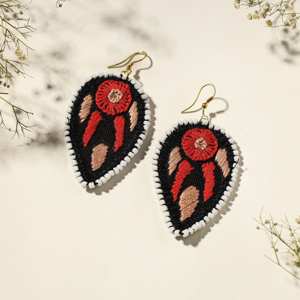 embroidered earrings