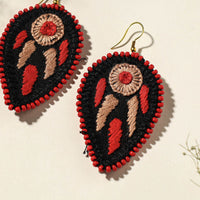 embroidered earrings