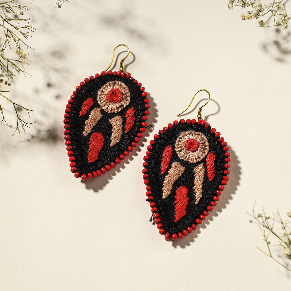 embroidered earrings