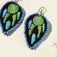 embroidered earrings