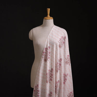 Hand Block Sanganeri Floral Print Cotton Fabric 01