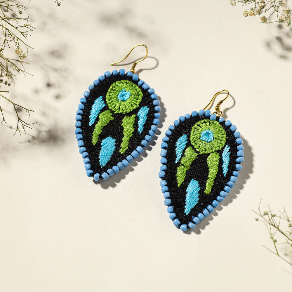 embroidered earrings