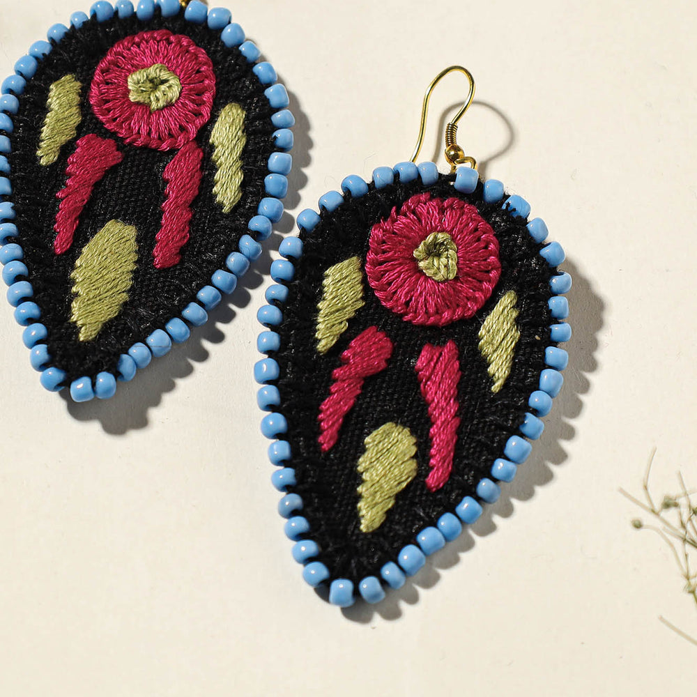 embroidered earrings