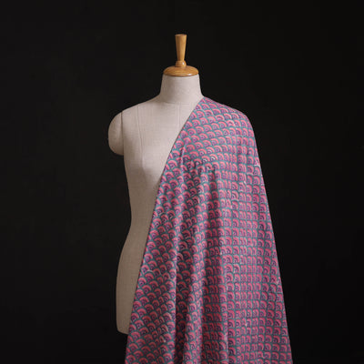 Hand Block Sanganeri Floral Print Cotton Fabric 02