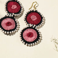 embroidered earrings