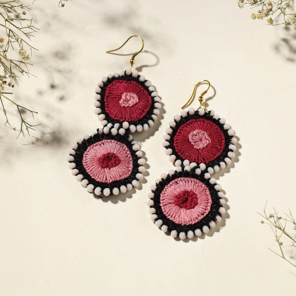 embroidered earrings