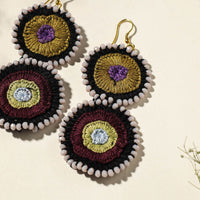 embroidered earrings