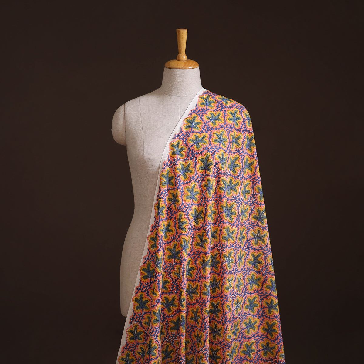 Floral Sanganeri Hand Block Print Cotton Fabric 02