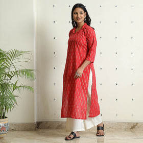Buy iTokri Casuals - Ikat Weave Cotton Long Kurta Online at iTokri.com